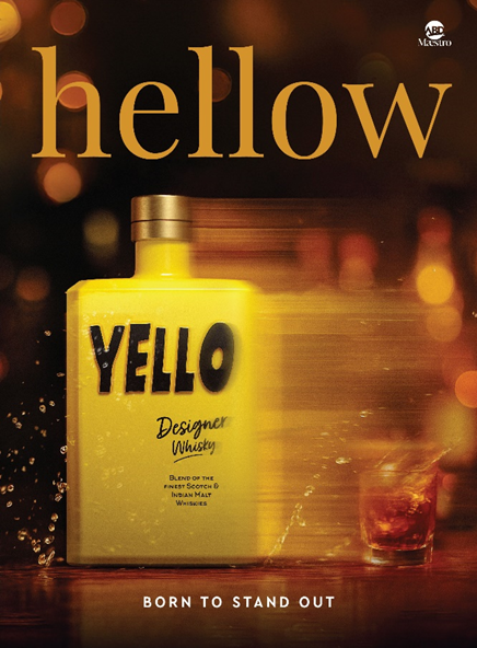 ABD Maestro unveils YELLO Designer Whisky,  a bold new fusion of Scotch and Indian Malts